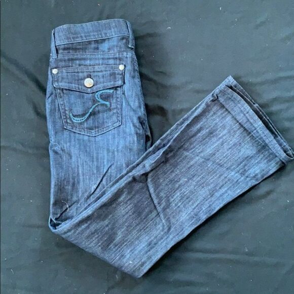 Ladies Rock and Republic demin Jeans size 28 Vintage Mid Regular High Rise Flare - Picture 2 of 6